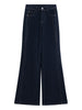 Slim Denim Jeans for Women Autumn Style Mid-waisted Zipper Flared Pants Cotton Retro Solid Chic Streetwear