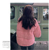 Women Parkas Turtleneck Full Sleeve Thick Coats Short Coat Solid Zipper Spliced Jackets Pocket Casual Elegant Lady Winter