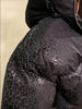 Water-reactive Leopard Pattern Women's Puff Jacket Stretch Cuff Zip Up Hooded Down Coat Unique Daily Warm Winter Lady Coats