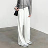 Korean White Suit Pants Women Casual Loose High Waisted Wide Leg Pants Ladies Simple All-Match Office Straight Trousers