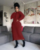 Women Long Sleeve Tassel Bodycon Midi Knit Straight Maxi Dress Autumn Winter O-neck Sweater Vestidos Dresses