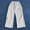 Women‘s Wide Leg Cargo Pants Elastic Waistband with Large Pockets Casual Fitness Sportswear Y2k Long Pants