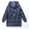 Hooded Cotton Coat Women's Mid-Length Winter Jackets Elegant Mother's Parkas Padded Jacket Thick Down Padded Jacket Vintage