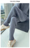 100% Mink Cashmere Knitted Feet Pants Women's Elastic Waist Slim Trousers Warm Joker Radish Pants Autumn Thick Leggings