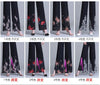 Double Layer Printed Chiffon Wide Leg Pants For Women SummerNew High Waisted Loose Dance Swing Pants Drooping Skirt Female Pants