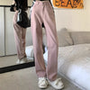 Woman Vintage Wide Leg Jeans Girls High Waist Pants Female Black Black Grey Retro Blue Light Blue Pink Denim Trousers