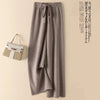 Thick Warm Knitted Casual Chic Basic Soft Elastic High Waist Women's Pants Korean Straight Ankle-Length Pants For Women