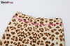 Leopard Contrast Letter Print 2 Piece Set Women Hooded Full Sleeve Crop Jacket+Skinny Stretch Flare Pants Suits