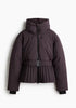 Casual Belted Hooded Cotton Coats Women Solid Full Sleeve Stand Collar Zipper Padded Coat Lady Winter Daily Street Wear