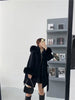 Woolen Coat Oversize Ladies Outerwear Winter Women Natural Fox Fur Collar Cuffs Jacket Hood Cashmere Wool
