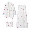 Spot-Floral Printed 3pcs Sets for Women Strap Corset Lapel Blazer Jacket Straight Pants Lady Set Vacation Outfits Suits