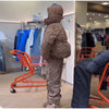 Leopard Print Women's Winter Down Jacket Pant Set Hooded Full Sleeve Zipper Jacket Elastic Waist Pants Warm Padded Coat Set