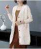 Ladies Sweater Jacket Autumn Winter V-neck Be All-match Women's Knitting Cardigan Sweater Coat Loose Comfortable Female Top