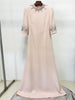 High Street Designer Party Vestido Women's Pearl Studded Diamond Long Dress
