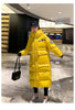 Black Glossy Parker Female Warm Winter Thicken Down Cotton Jacket Windproof Rainproof Women's Hooded Coat Casual Long Overcoat
