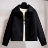 Women's Short Spring and Autumn Korean Loose Tweed Coat Retro Jacket