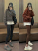 Lulu Flora Winter women's sports sweater camping half-zip hooded shirt with fleece outdoor running warm jacket, thickened