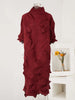 Spring Pleated Dress For Women Loose Fold Turtleneck A-Line Vintage Long Dresses Lady Elegant Clothes Tide 2Aa6000