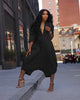 Women Plus Size Jumpsuit Business Casual Black Shirt Collar 3/4 Sleeve Pocket Harem Pants Rompers Single Breasted Loose Outfits