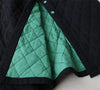 Oversized Quilted Cotton Jacket Women - Long Thin Casual Coat, Loose Fit Solid Color Full Sleeve, Versatile Commuting Wear Z367