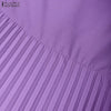 Women's Elegant Chic Maxi Dresses Turtleneck Lantern Sleeves Belted High Waist Pleated Long Dress Korean Style Robe Femme