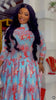 Women Print Full Sleeve O-neck Pleated Long Dress Spring Evening Elegant Romantic Vacation Party Birthday Dresses