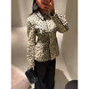 Dalmatian Faux Fur Jackets Women Lapel Collar Single Breasted Slim Fit Long Sleeves Coats Lady Autumn Street Outwear