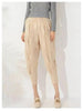 Versatile Slim Pleated Pencil Pants Women Elastic High Waist Solid Color Trousers Casual Autumn 2AA3771