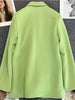 Women Suit Blazer Elegant Coat Spring Autumn Korean Blazer Double Breasted Jacket Solid Ladies Tops Clothes