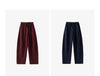 Women's Soft Cotton Curved Leg Long Pants Fall High Waist Drawstring Loose Wide Leg Pear Shape Friendly