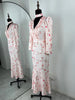Elegant Printed V-Neck Long Dress Female High Waist Bandage Slim Contrast Party Dress Evening Women's Lace-Up Maxi Dress