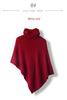 Cozy Solid Color Turtleneck Poncho Soft Loose Fit Cashmere Pullover Thin Warm Bat Sleeve Pullover for Women