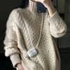 Autumn Winter Thick Turtleneck Cashmere Knitted Cardigan Women Casual Knit Loose Wool Sweater Larg Size Female Jacket Tops