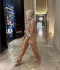 Sequin Loose Pants Two Piece Sets Women Patchwork Long Sleeve Shirt And Trouser Female Elegant Long Pants 2 Piece Sets