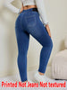 Ladies Printed Denim Tight Pants Seven-Foot Tight Jeans Autumn Winter Style Women's Slim Fit Capri Pants