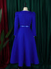 Autumn Stylish Women Evening Party Dress Long Puff Sleeve Elegant Pleated A-Line Gowns Birthday Wedding Celebrate Robes