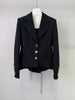 Solid Patchwork Bandage Designer Coat for Women Notched Collar Long Sleeve Spliced Irrgular Metal Buckles Slim Jacket Female