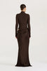 Autumn Long Sleeve Sexy Maxi Dress Women Hollow Out Turtleneck Ruched Bodycon Club Party Long Dresses Female