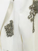 Designer Suit Women Beaded Diamonds Single Button Suit Blazer Wide-leg Pants Set 2PCS