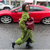 Women's High Stand Collar Double Breasted Woolen Overcoat Belted Waist Maxi Long Cuff Strap Loose Solid Coat Winter Urban Coats