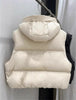 Autumn Winter Soft Puffs Cotton Vest Jacket Women Loose Thicken Warm Hooded Waistcoat Coat Female Casual Ladies Tops