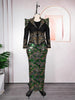 Wedding Party Dresses For Women Long Sleeve Coat And Sequin Vest Dress Turkey African Clothing 2 Piece Set Dashiki Outfit