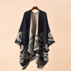 Fitshinling Auspicious Cloud Pattern Winter Shawls And Wraps Bohemian Fringe Oversized Womens Winter Ponchos And Capes