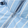 Winter Striped Women's Hooded Quilted Jacket Thicken Zipper Long Sleeve Short Coat Casual Female Loose Warm Outerwear