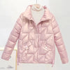 Glossy Down Cotton Jackets Women Winter Parkas Female Stand Collar Casual Warm Short Puffer Jacket Snow Outwear