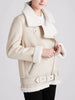 Winter Coats Women Thick Faux Leather Fur Sheepskin Coat Female Fur Spliced Jacket Aviator Outwear Casaco Feminino