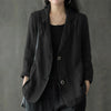 Elegant Solid Blazer Women Autumn Overcoats Casual Long Sleeve Single Button Coats Female Lapel Outwears Oversized