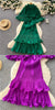 Stand-up Collar Dress Women's Autumn Pleated Ruffle Edge Hem Strap Waist Light Mature Loose Long Dress