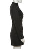 Office Elegant Dress Women Autumn Single Breasted Stand Collar Simple Solid Street Commute Skinny Suit Bodycon