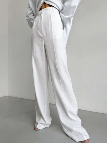 Women's Wide Leg Pants with European and American Style Casual Loose Pants Suitable for Business and Casual Wear